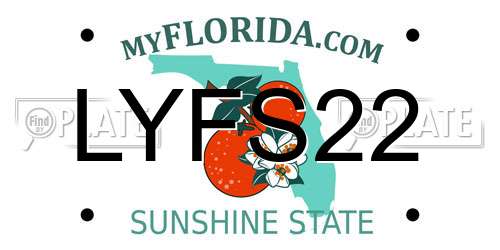 LYFS22 Florida License Plate
