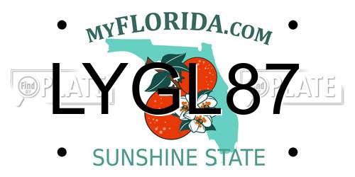 LYGL87 Florida License Plate