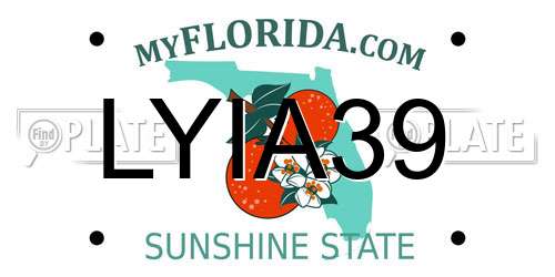 LYIA39 Florida License Plate