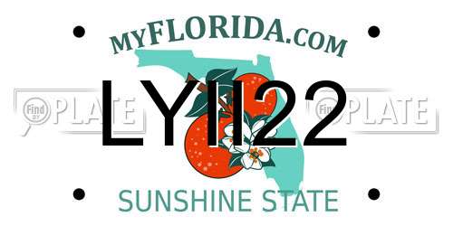 LYII22 Florida License Plate