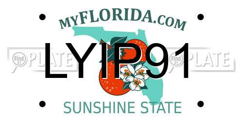 LYIP91 Florida License Plate