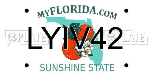 LYIV42 Florida License Plate