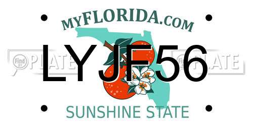 LYJF56 Florida License Plate