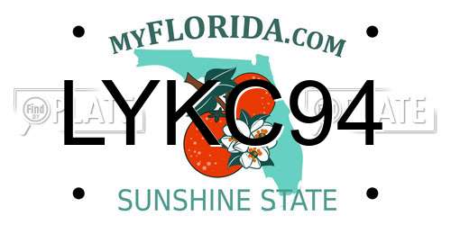 LYKC94 Florida License Plate