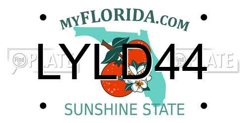 LYLD44 Florida License Plate