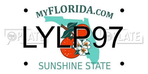LYLP97 Florida License Plate