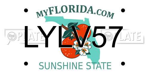 LYLV57 Florida License Plate