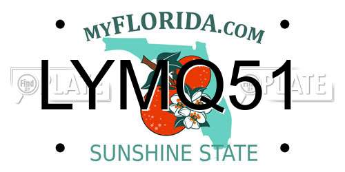 LYMQ51 Florida License Plate