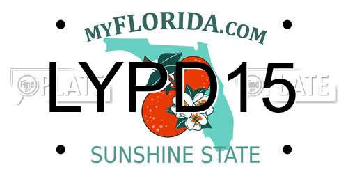 LYPD15 Florida License Plate