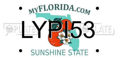 LYPI53 Florida License Plate