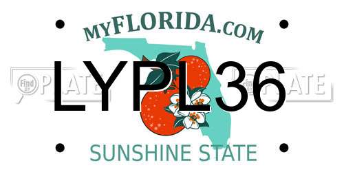LYPL36 Florida License Plate