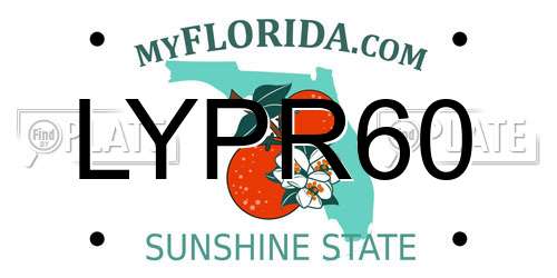 LYPR60 Florida License Plate
