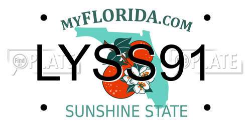 LYSS91 Florida License Plate