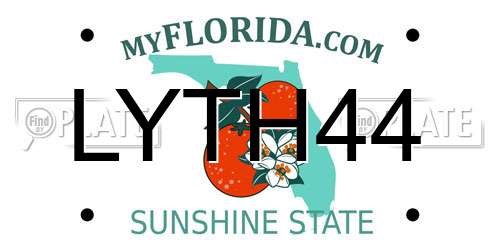 LYTH44 Florida License Plate