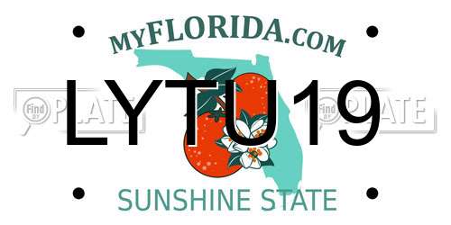 LYTU19 Florida License Plate