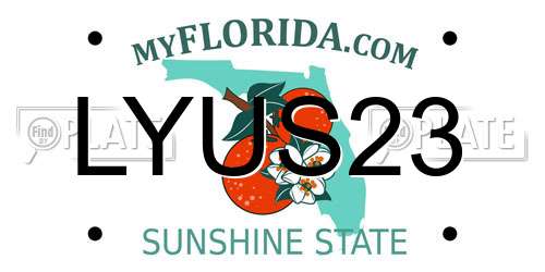 LYUS23 Florida License Plate