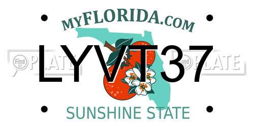 LYVT37 Florida License Plate