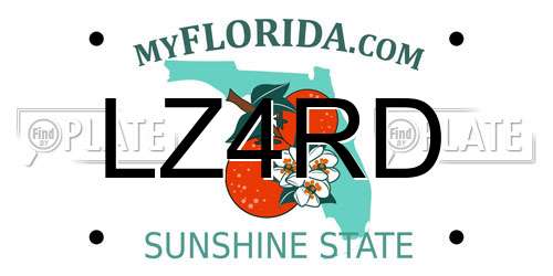 LZ4RD Florida License Plate