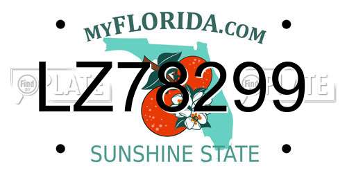 LZ78299 Florida License Plate