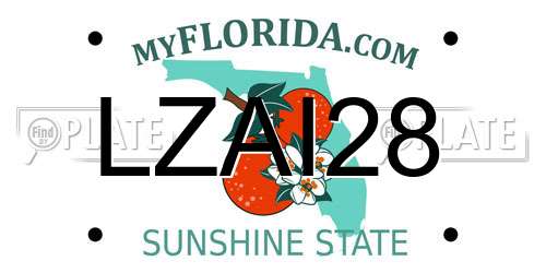LZAI28 Florida License Plate