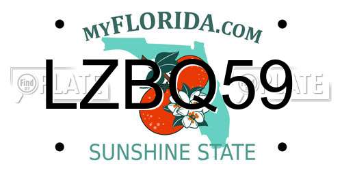 LZBQ59 Florida License Plate