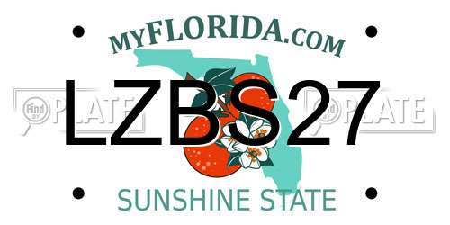 LZBS27 Florida License Plate