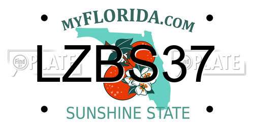 LZBS37 Florida License Plate