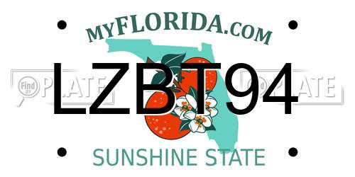 LZBT94 Florida License Plate
