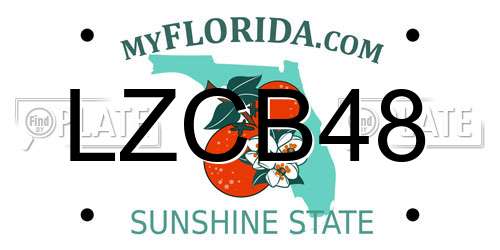 LZCB48 Florida License Plate