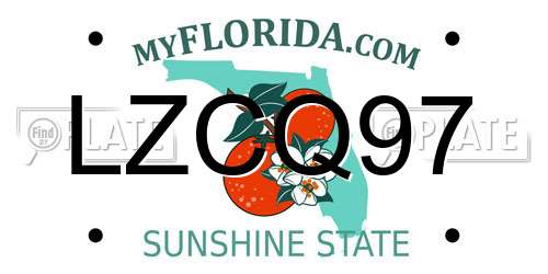 LZCQ97 Florida License Plate
