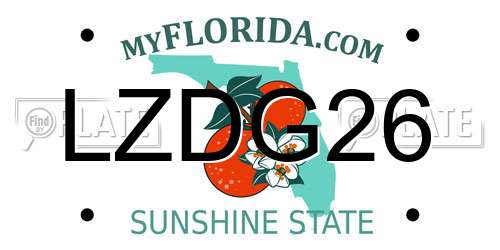 LZDG26 Florida License Plate