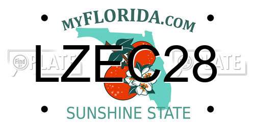 LZEC28 Florida License Plate