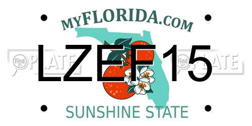 LZEF15 Florida License Plate