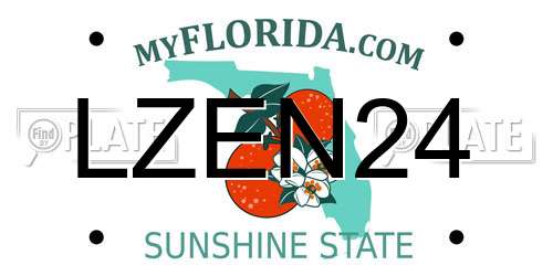LZEN24 Florida License Plate
