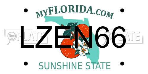 LZEN66 Florida License Plate