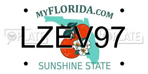 LZEV97 Florida License Plate