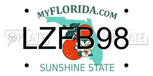 LZFB98 Florida License Plate