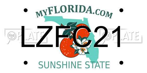 LZFC21 Florida License Plate