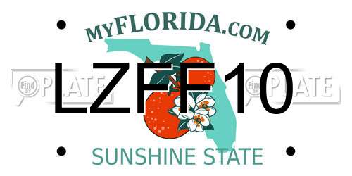 LZFF10 Florida License Plate