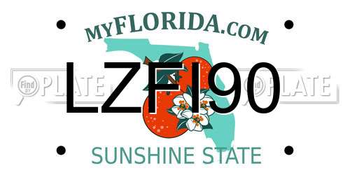 LZFI90 Florida License Plate