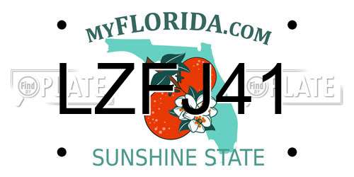 LZFJ41 Florida License Plate