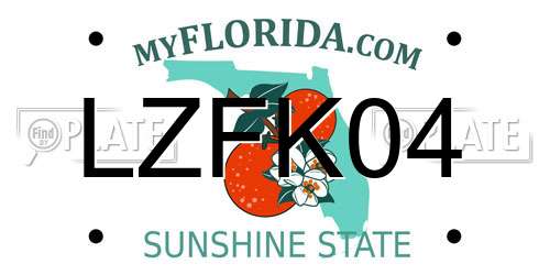 LZFK04 Florida License Plate