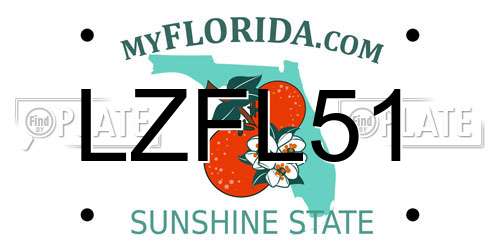 LZFL51 Florida License Plate