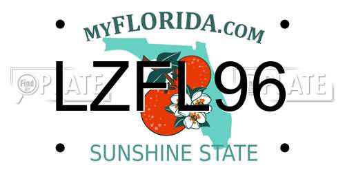 LZFL96 Florida License Plate