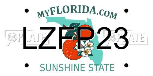 LZFP23 Florida License Plate