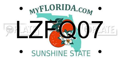 LZFQ07 Florida License Plate