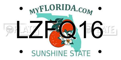 LZFQ16 Florida License Plate