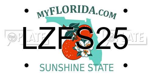 LZFS25 Florida License Plate