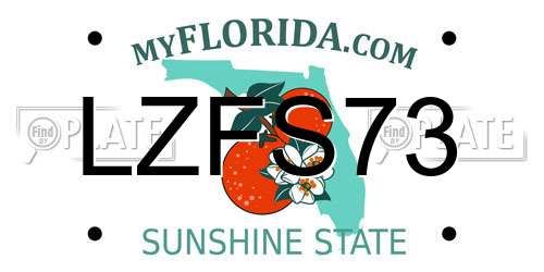 LZFS73 Florida License Plate
