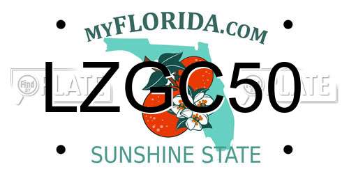 LZGC50 Florida License Plate